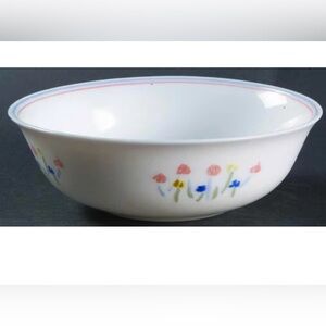 Arcopal France Pastoral Cereal Bowl Vintage Milk Glass  set of 7.